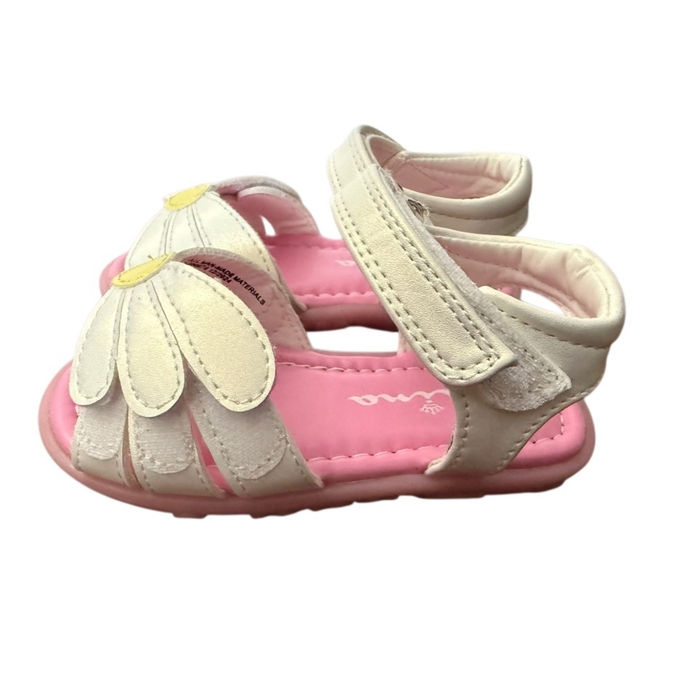 Nina Girls Cristle White Pearlized Sandals NWOT Size 6M - Picture 5 of 7